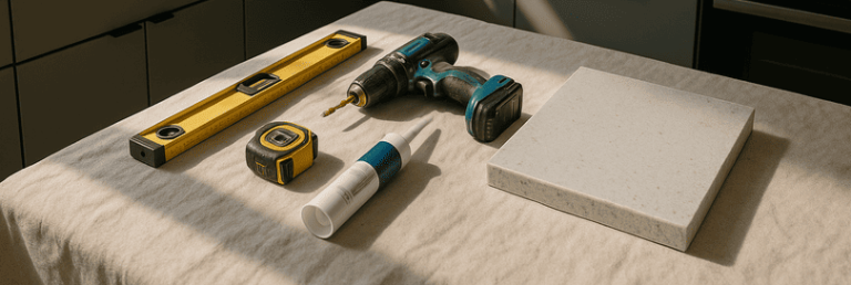 Preparing your kitchen in advance sets the stage for a successful worktop installation. Start by clearing the space: remove items from your old worktops and empty the cupboards below, particularly around the sink area. We need a clear, stable environment to carry out precise work.